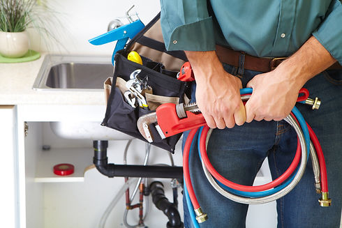 Plumber on the kitchen