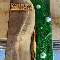 Custom-made Wooden award for Mabel Lake Golf Tournament