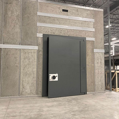 Big safe vault installed in a warehouse