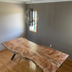 A long wooden customized table
