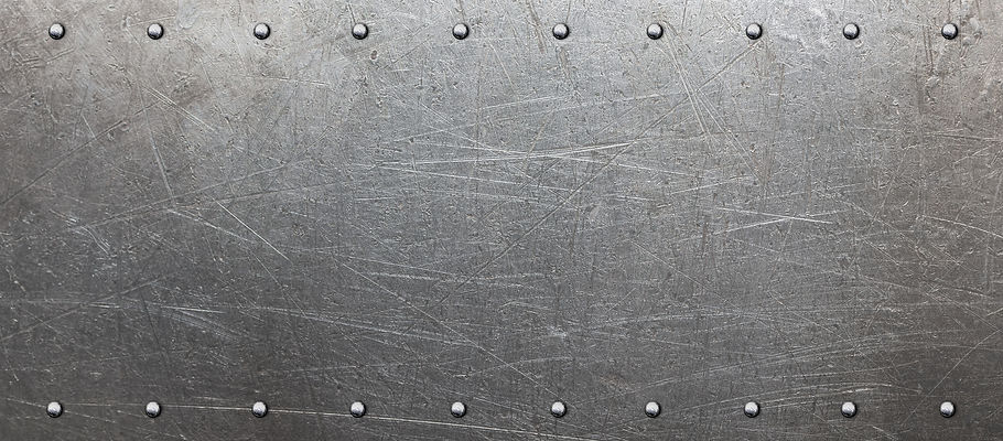 Steel plate with rivets