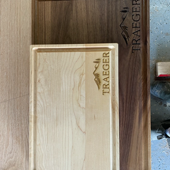 Two traeger wood slabs on top of each other