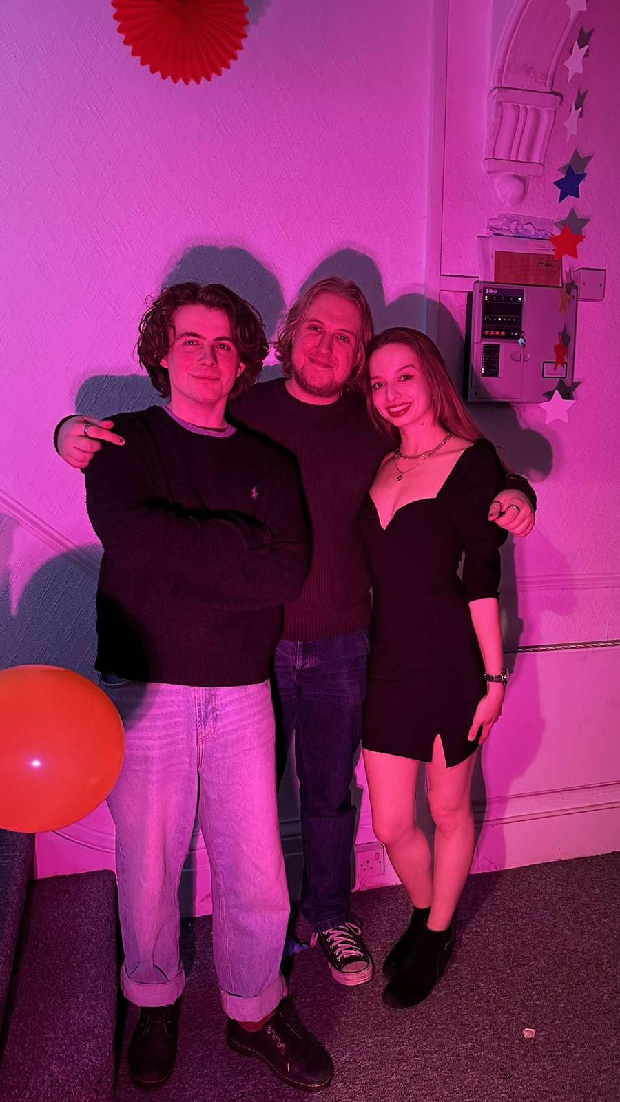 Director Barney Poole with Violet Grace Fink and Corneille Dion Williams