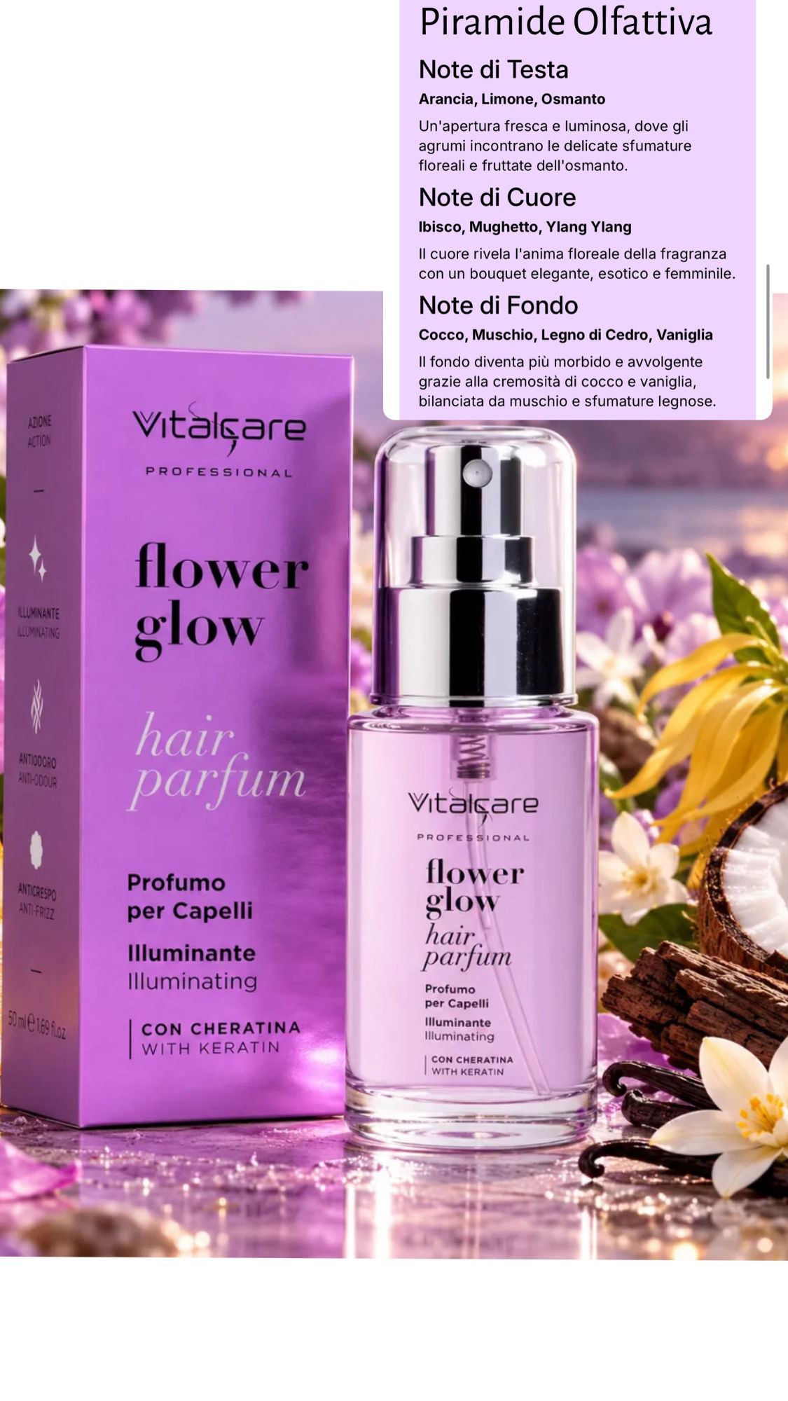 Profumo per capelli 