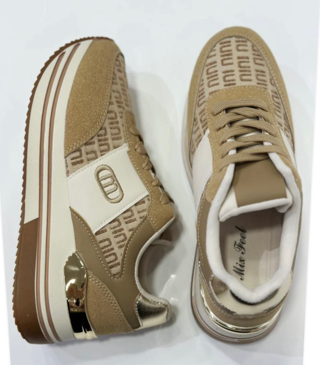 Sneakers Miu Beige 