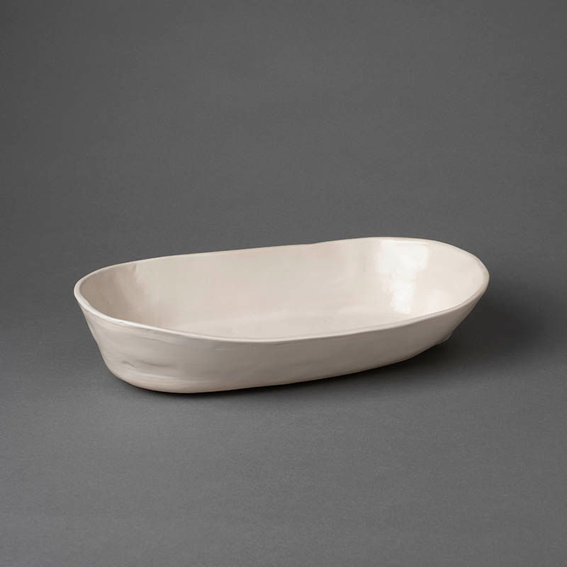 Large White Oblong Bowl