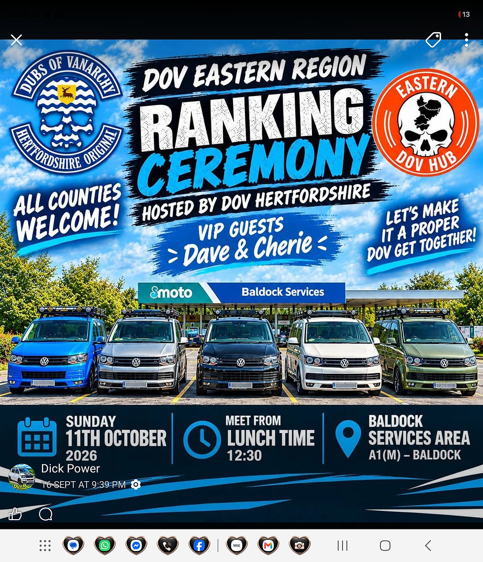 DOVs Hertfordshire Ranking Ceremony