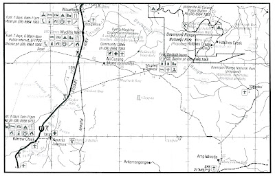 Hatches Creek Area Map