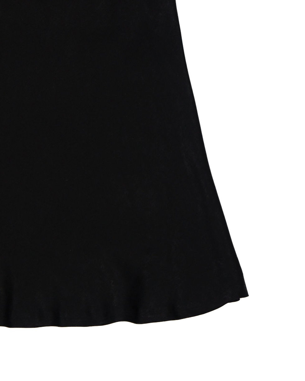 Thumbnail: A black silky skirt