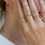 Thumbnail: gold point curve open ring
