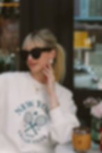 Thumbnail: embroidered New York sweatshirt women, oversized crewneck NYC tennis club pullover