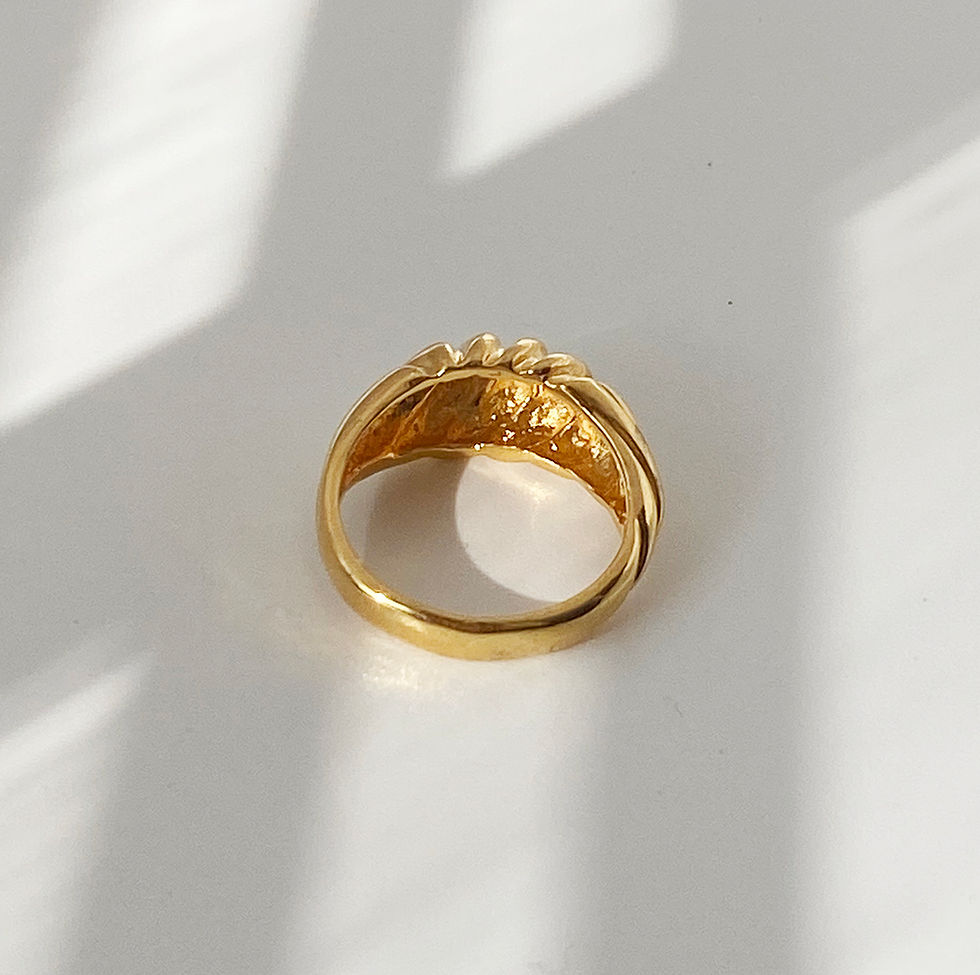 Thumbnail: A gold croissant ring