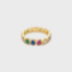 colorful gemstone gold ring