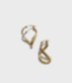 18k gold plated Wavy twist gold hoop earrings