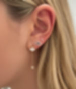 14K Solid Gold Eye Screw back Baby earrings