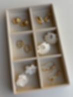 Thumbnail: Twist Shape Long Gold Earrings