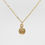 Thumbnail: A Dalbit gold face coin paperclip chain necklace