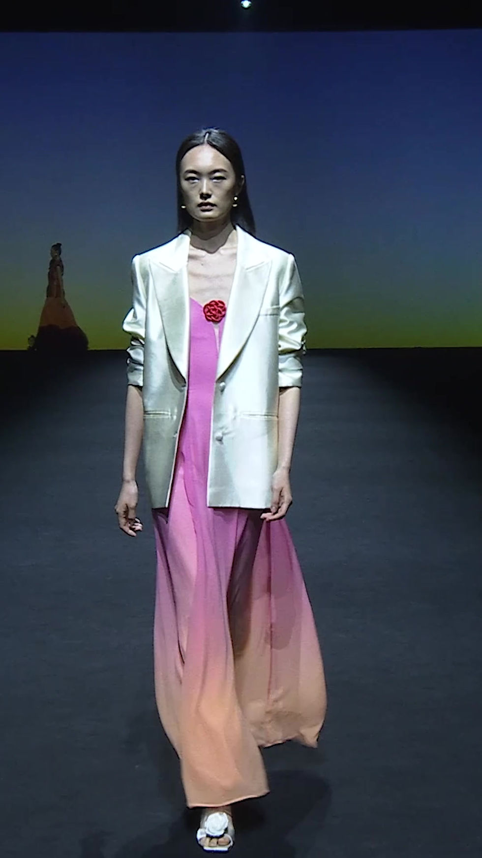 Thumbnail: Lattice Blazer & Sunset Gradient Dress