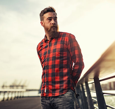 Man with Flannel Shirt