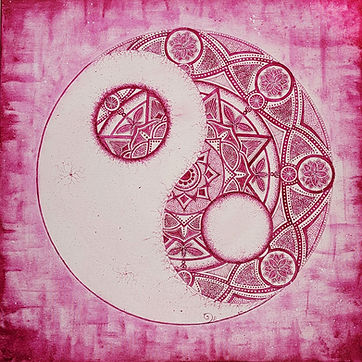 yin yang mandala painting balance harmony spiritual symbol art