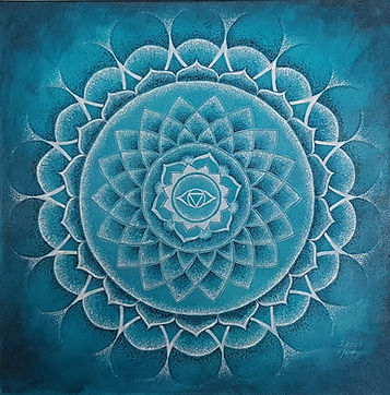 third eye chakra mandala indigo spiritual intuition painting