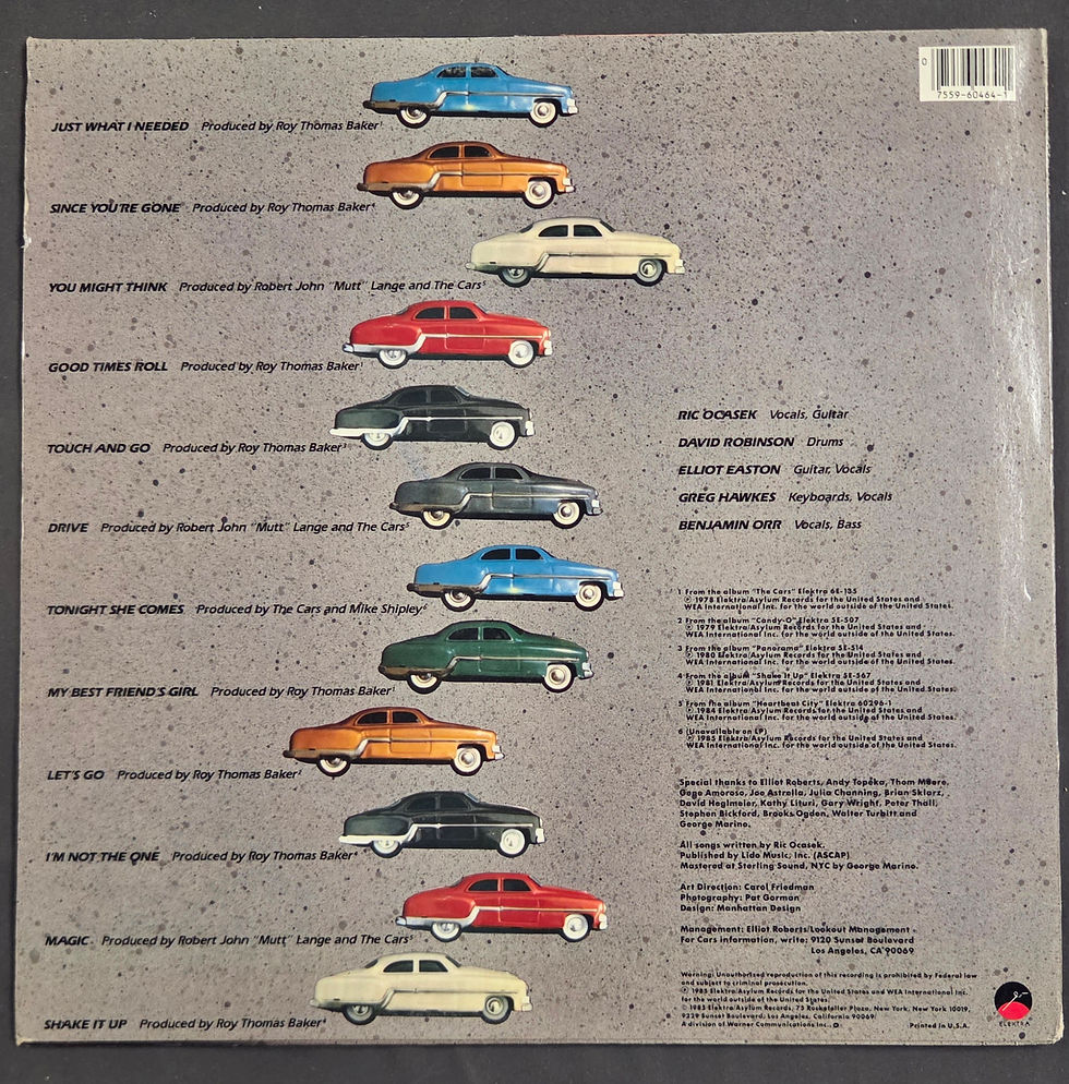 Miniatura: The Cars - Greatest Hits (1985)