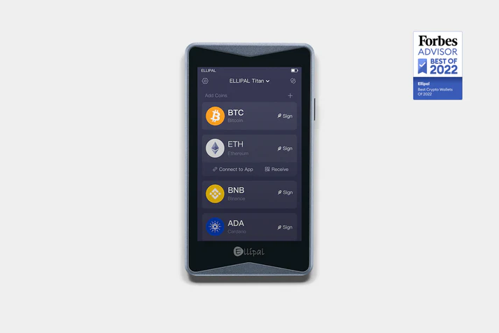 An image of the Ellipal Titan cold wallet