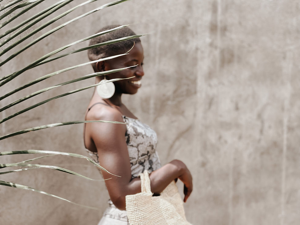Natural Woven Earrings + Handbag