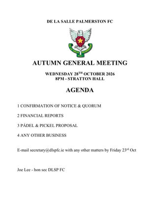 Autumn General Meeting Advisory