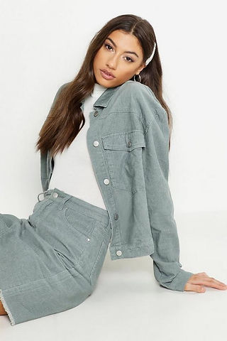 Veste en velours côtelé oversize Tall COULEUR: SAUGE