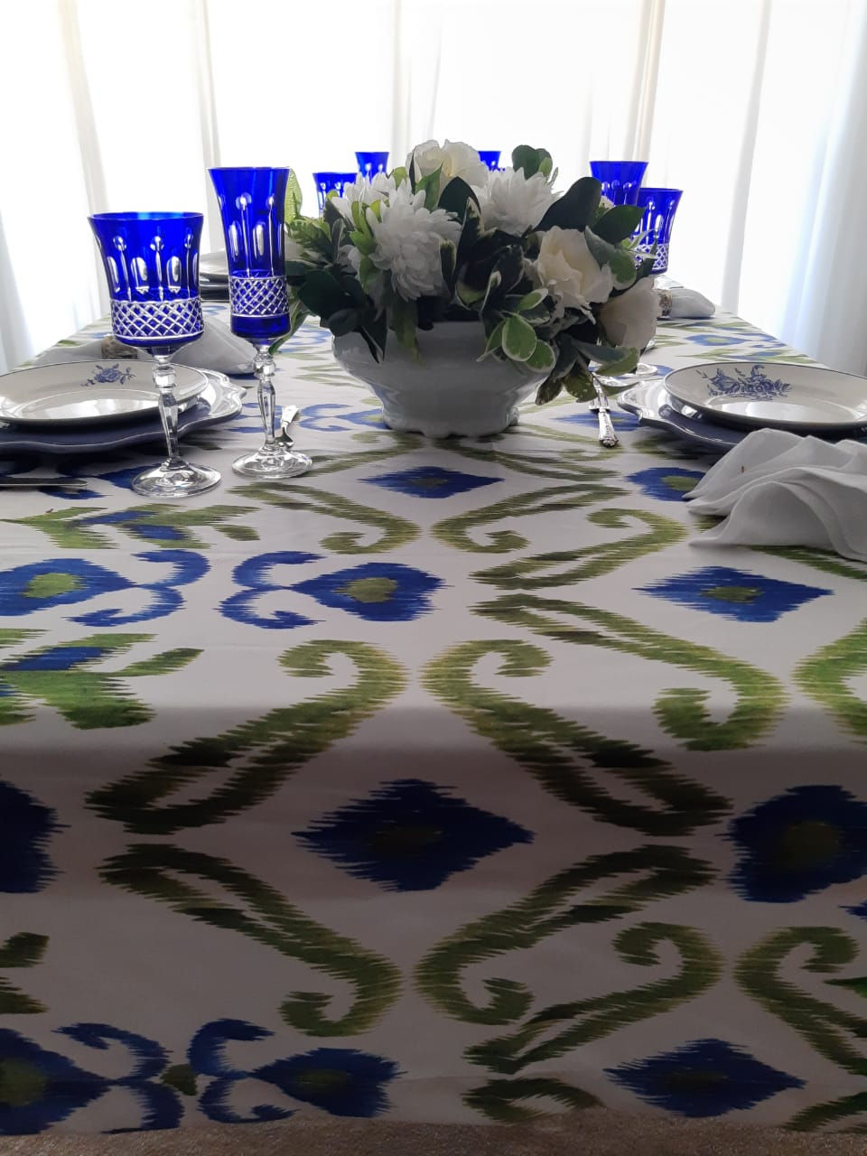 Miniatura: Toalha de mesa - Estampa Ikat