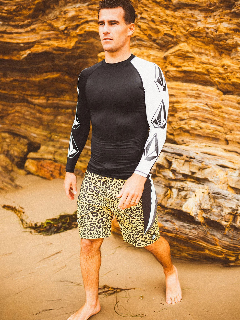Thumbnail: Volcom Surf Vitals Jack Robinson Long Sleeve Rashguard - Black