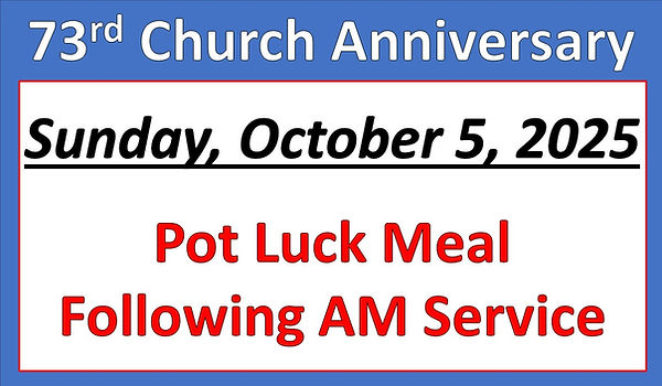 Chruch Anniversary 2025