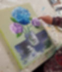 palette knife and brush floral work