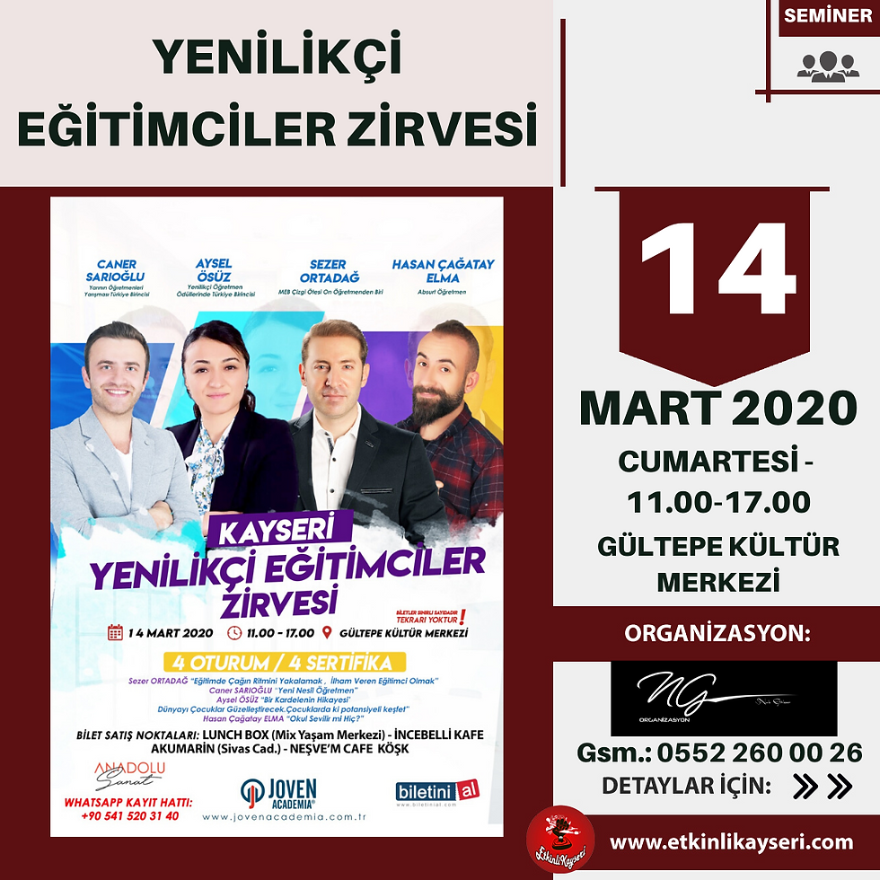 YENİLİKÇİ EĞİTİMCİLER ZİRVESİ-  SEMİNER