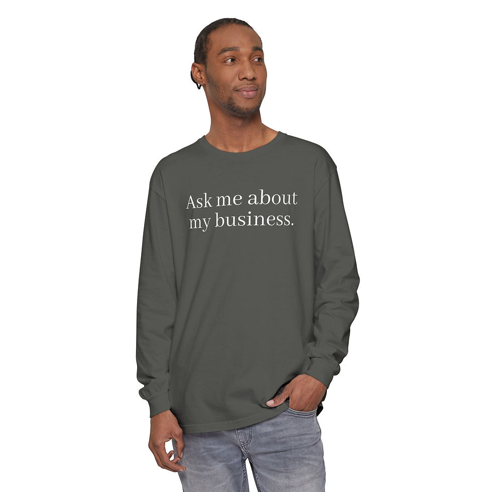 Thumbnail: Unisex Garment-dyed Long Sleeve T-Shirt
