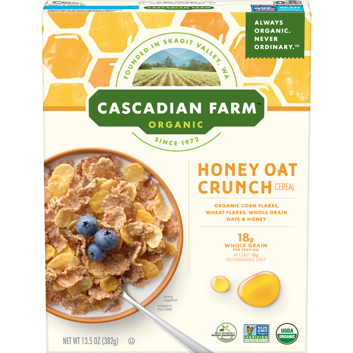 Cascadian Farm Organic- Honey Oat Crunch Cereal