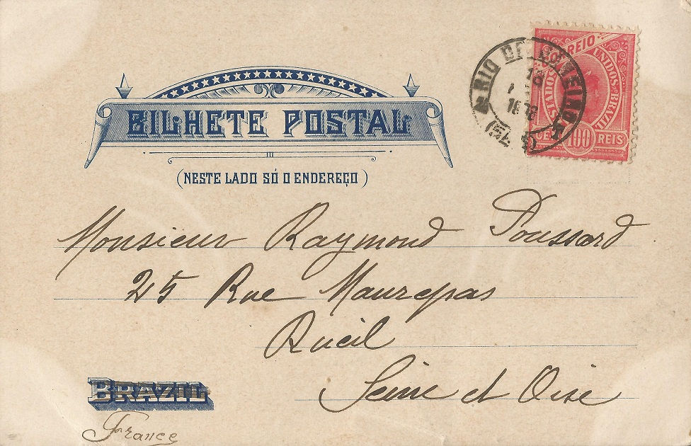 11. Bilhete postal Brasil, 1898