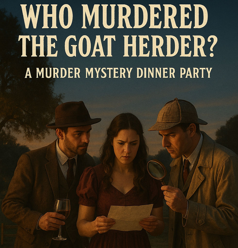 "Who Murdered The Goat Herder?" - Murder Mystery Dinner Party