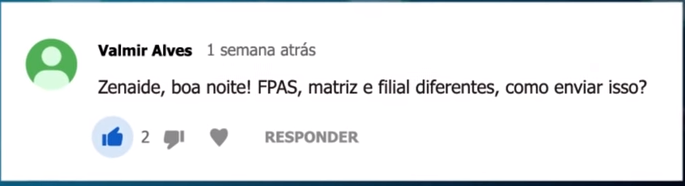 FPAS: Matriz e Filial diferentes, como enviar para o eSocial?