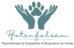 Ein Logo des Unternehmens mit zwei Händen offen und einer Pfote drin