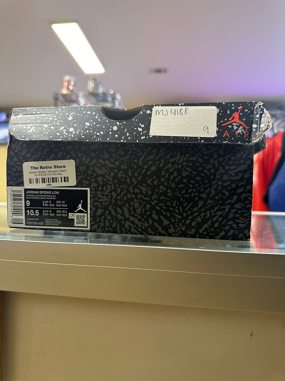 Thumbnail: Jordan Spizike Low “Houston Oilers” sz 9 Pre-Owned 