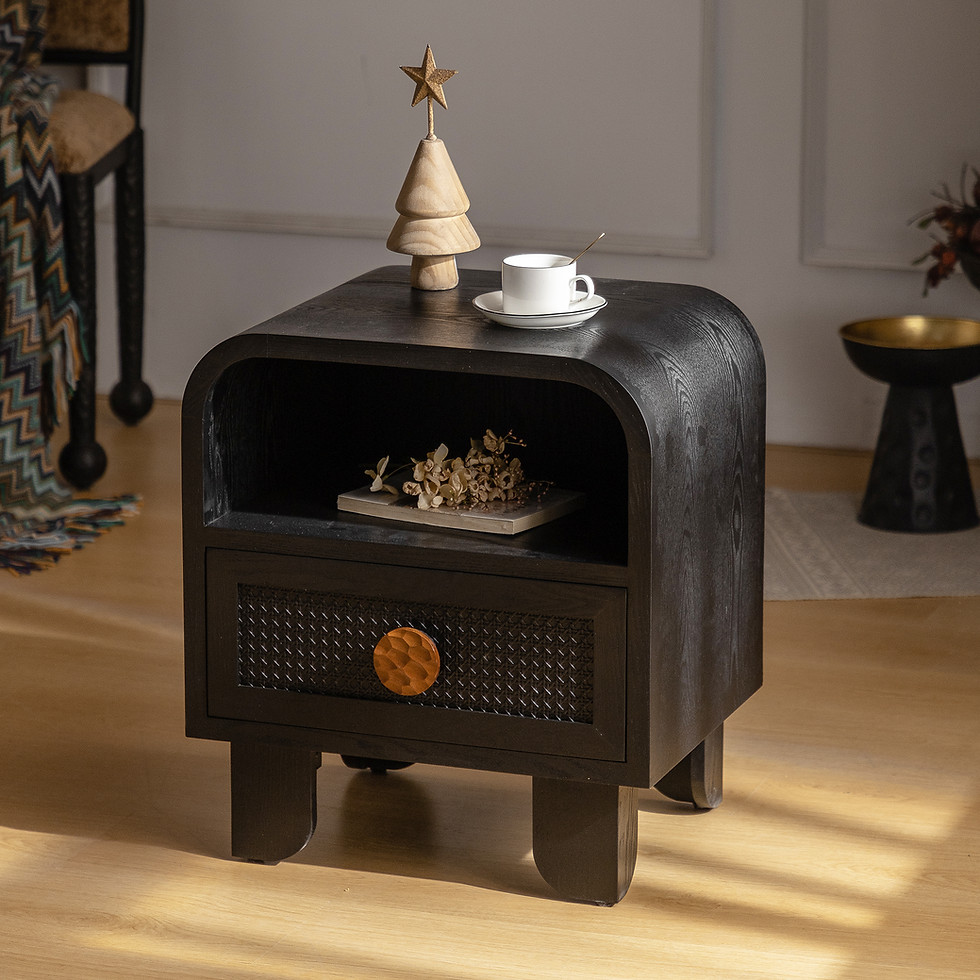 Thumbnail: Modern Black Nightstand