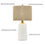 Thumbnail: 24" White Ceramic Dimmable Natural Table Lamp For Living Room/bedroom