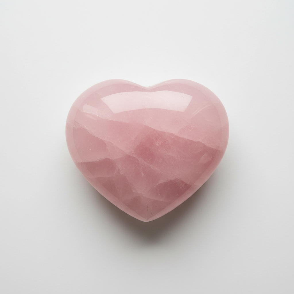 Polished Rose Quartz Heart