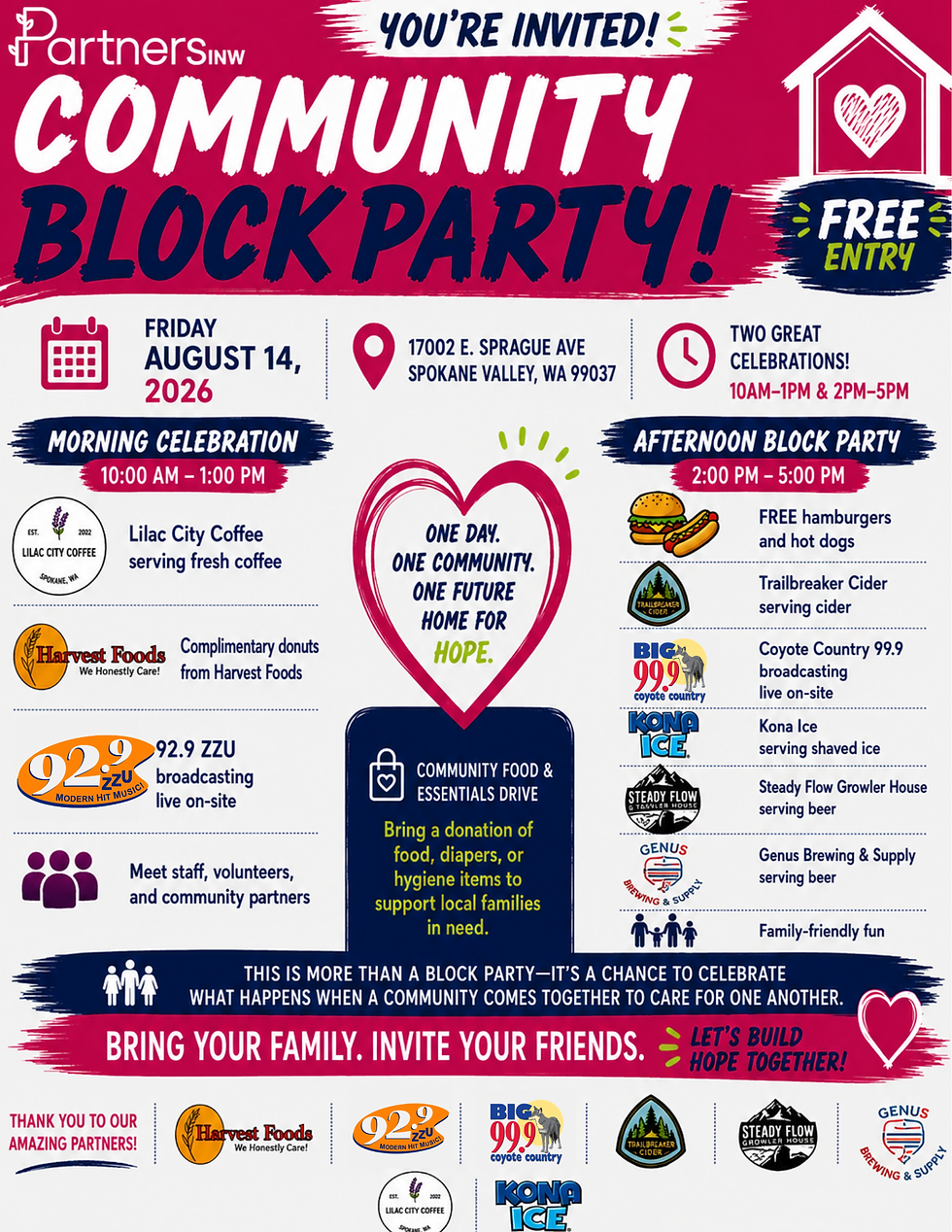 BLOCK PARTY! AUG 14TH 10AM-5PM