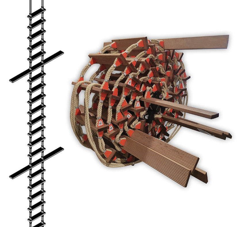 ESCALERA PILOTO DE 9 MT, 28 ESCALONES CON CERTIFICACION SOLAS/MED/USCG