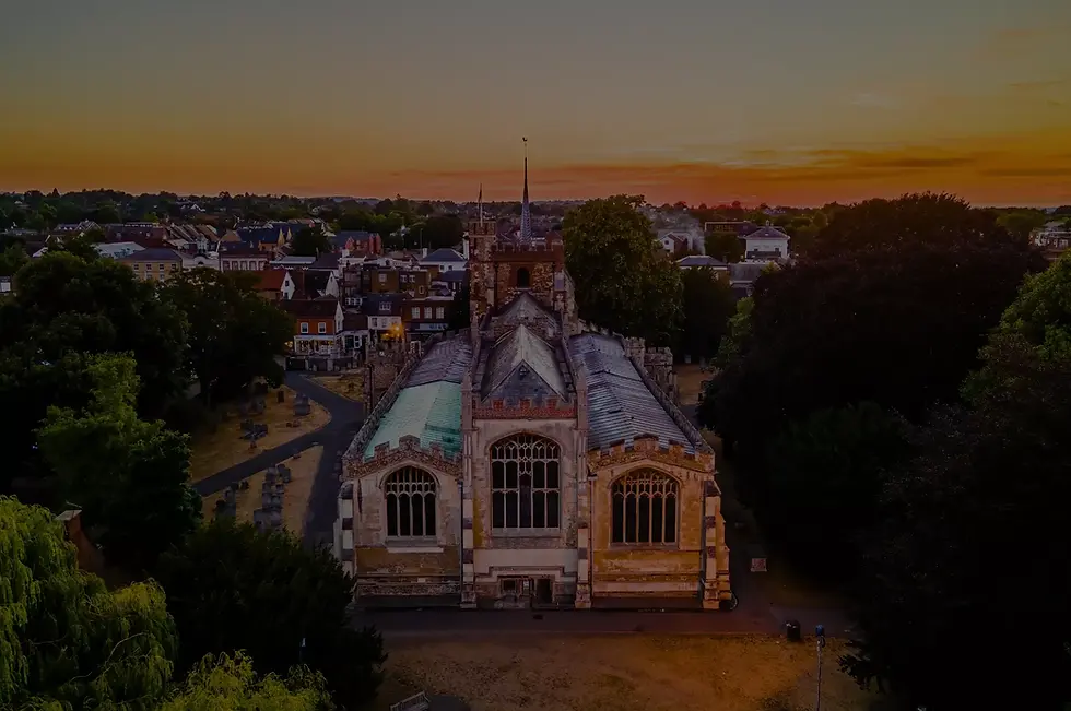 HITCHIN CHURCH WITH BLACK FADE