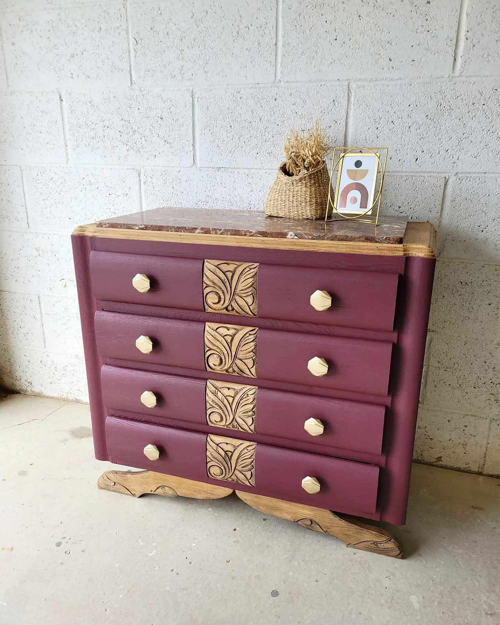 Miniature : Commode art déco Coq au vin
