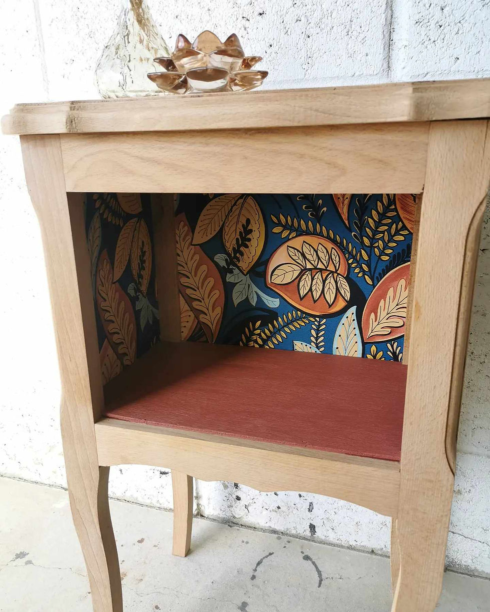 Miniature : Chevet bois & terracotta